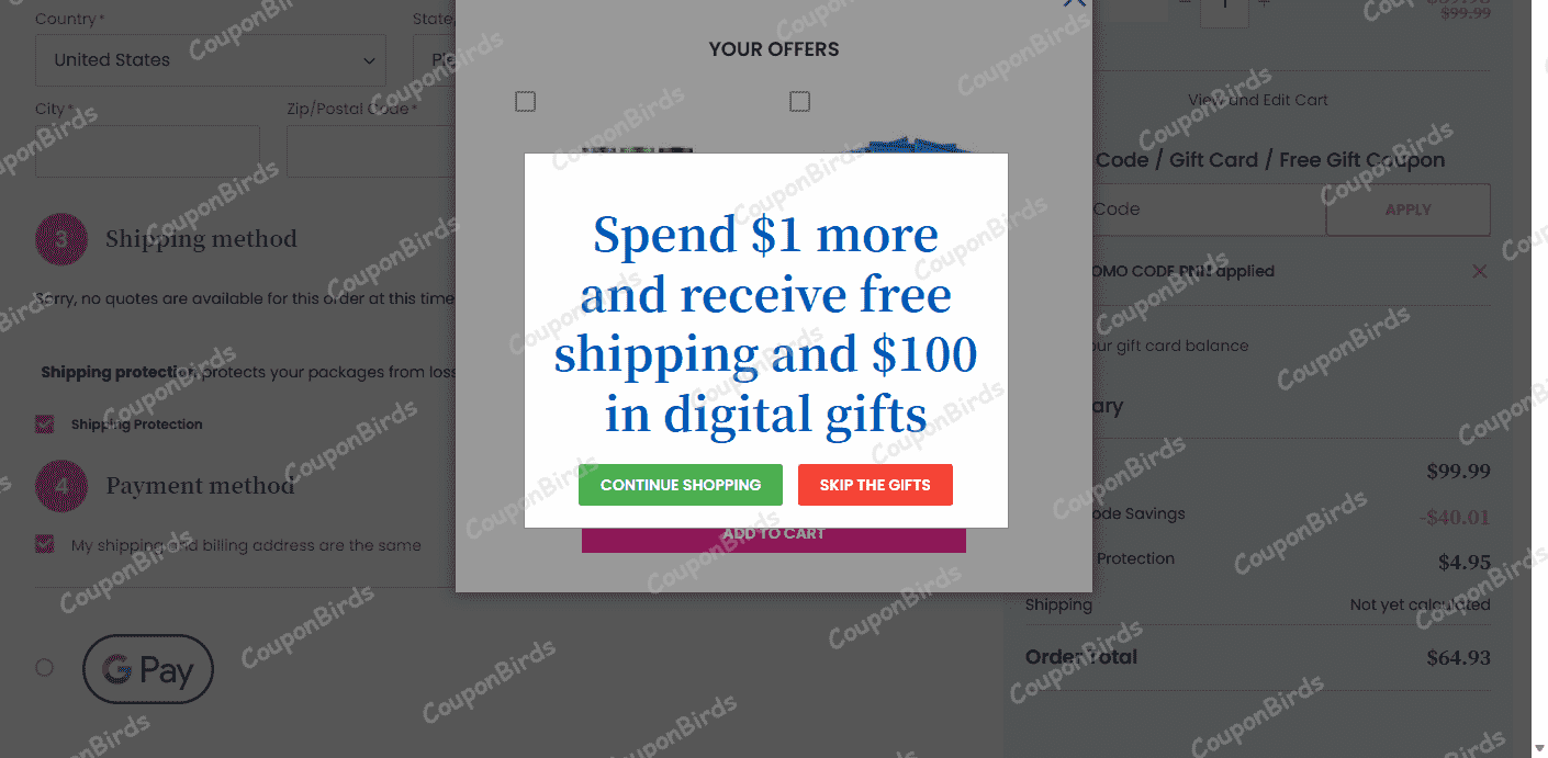 80% MyPillow Promo Code Verification Screenshot
