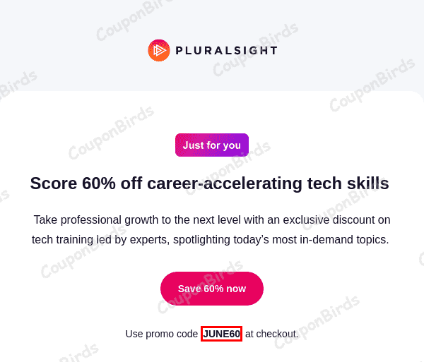 60% Pluralsight Promo Code Verification Screenshot