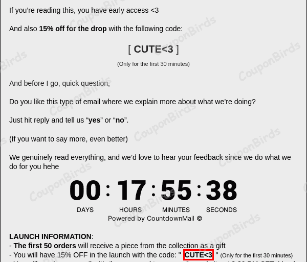 15% Kuurth Promo Code Verification Screenshot