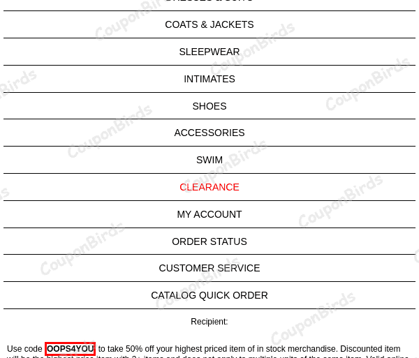 50% Roaman's Promo Code Verification Screenshot