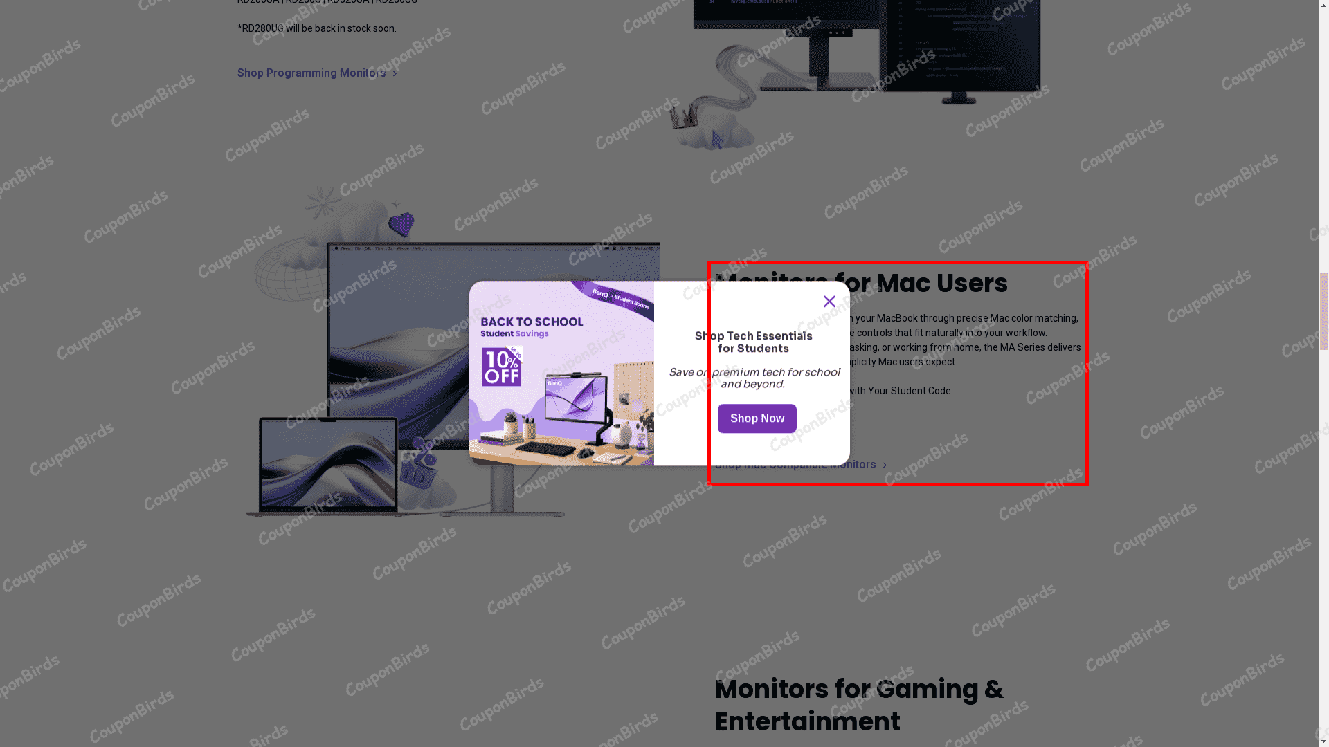 8% BenQ Promo Code Verification Screenshot