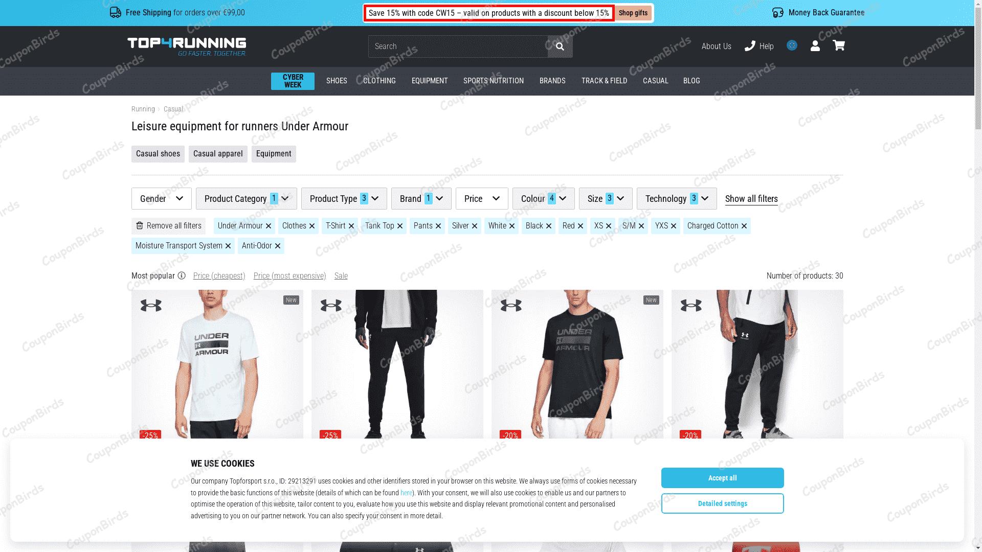 15% TOP4RUNNING Promo Code Verification Screenshot