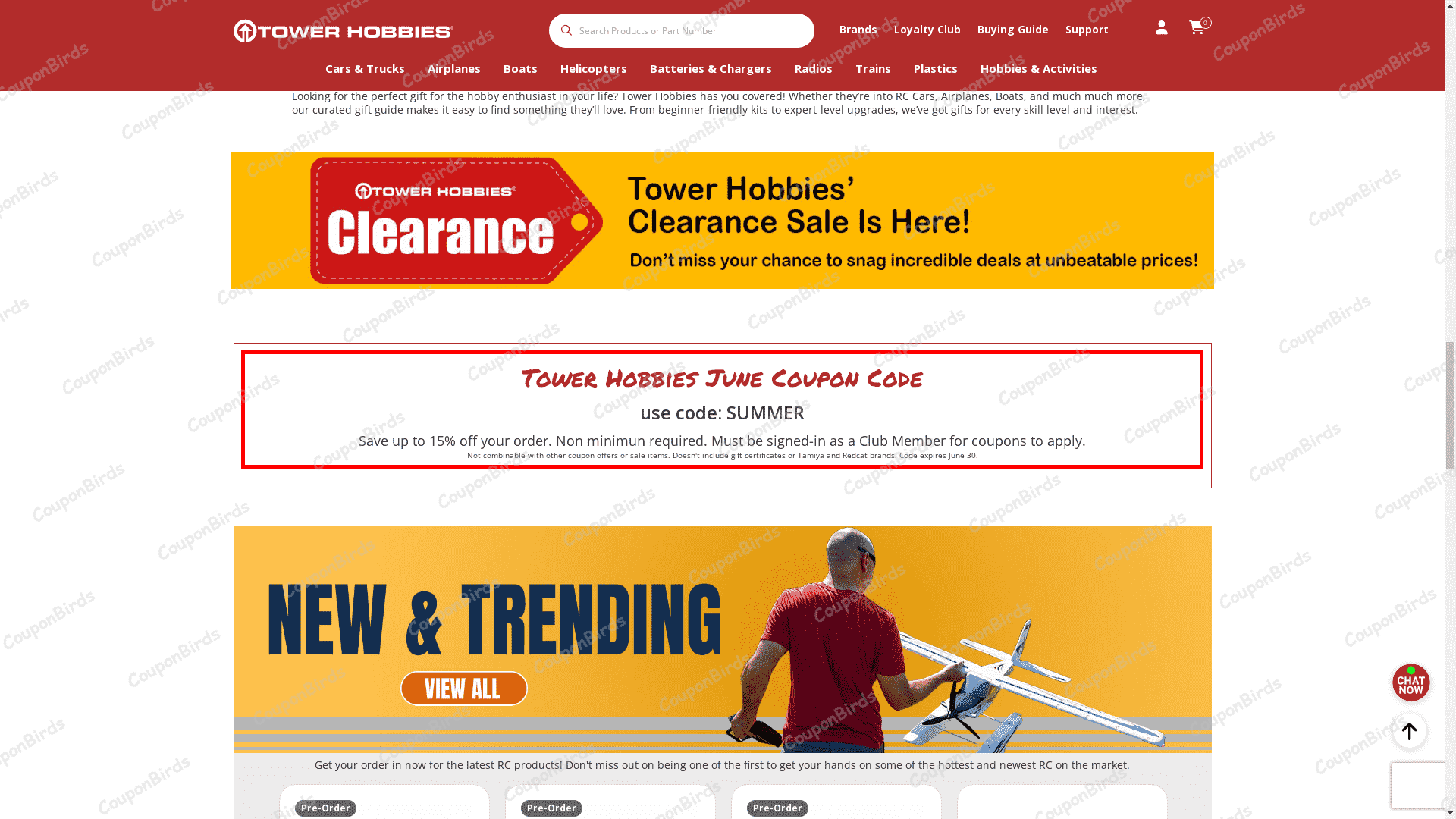 15% Tower Hobbies Promo Code Verification Screenshot