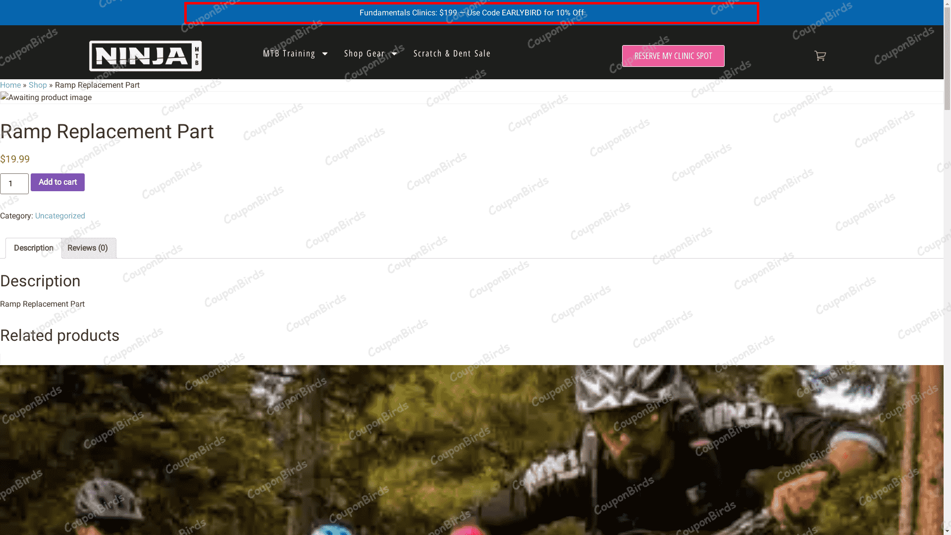 10% Ninja MTB Skills Promo Code Verification Screenshot