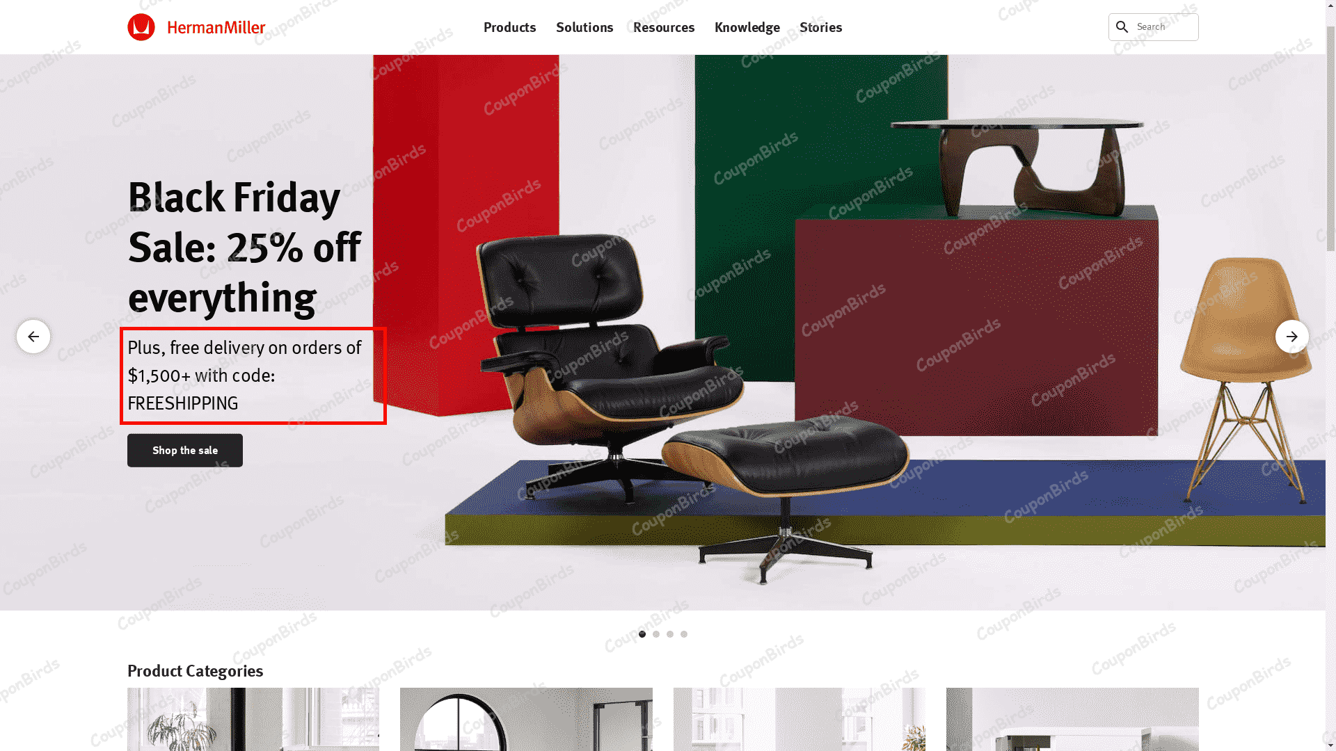 25% Herman Miller Promo Code Verification Screenshot
