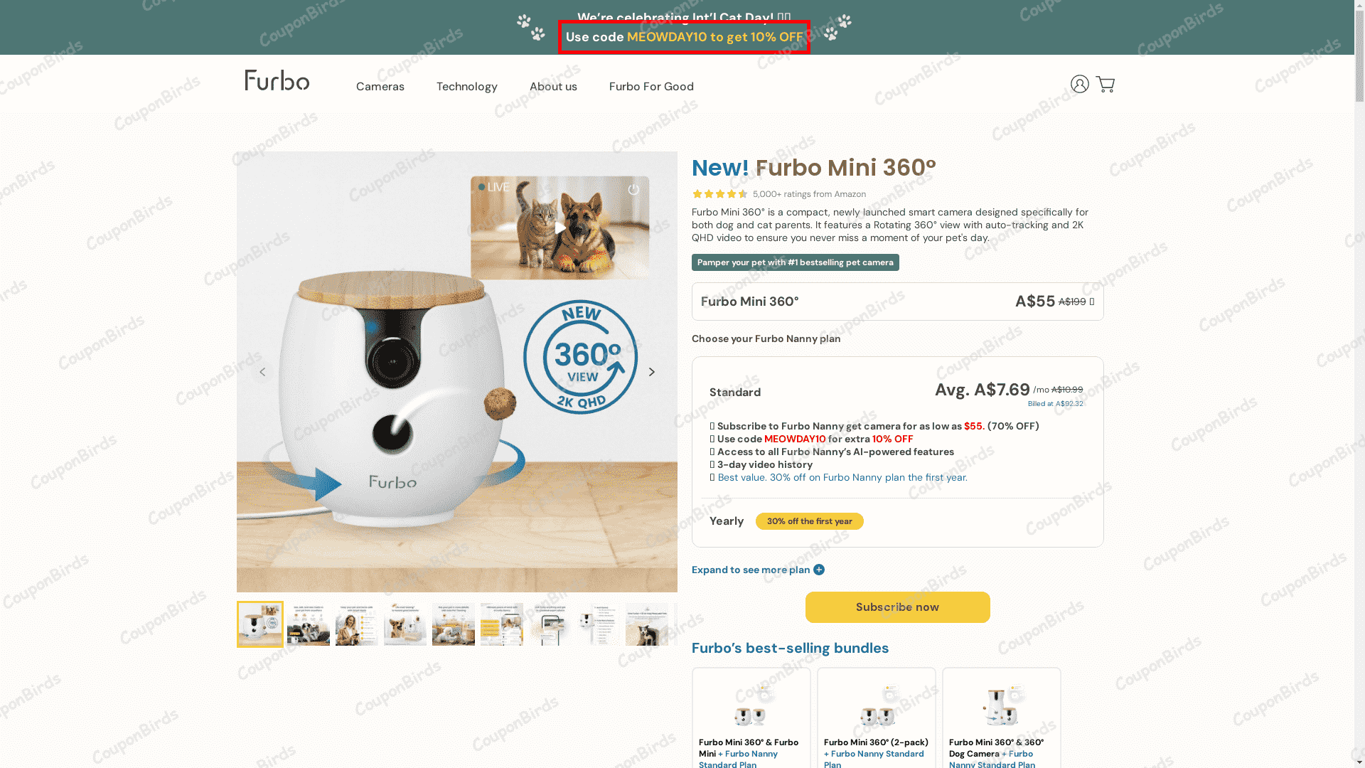 10% Furbo Promo Code Verification Screenshot