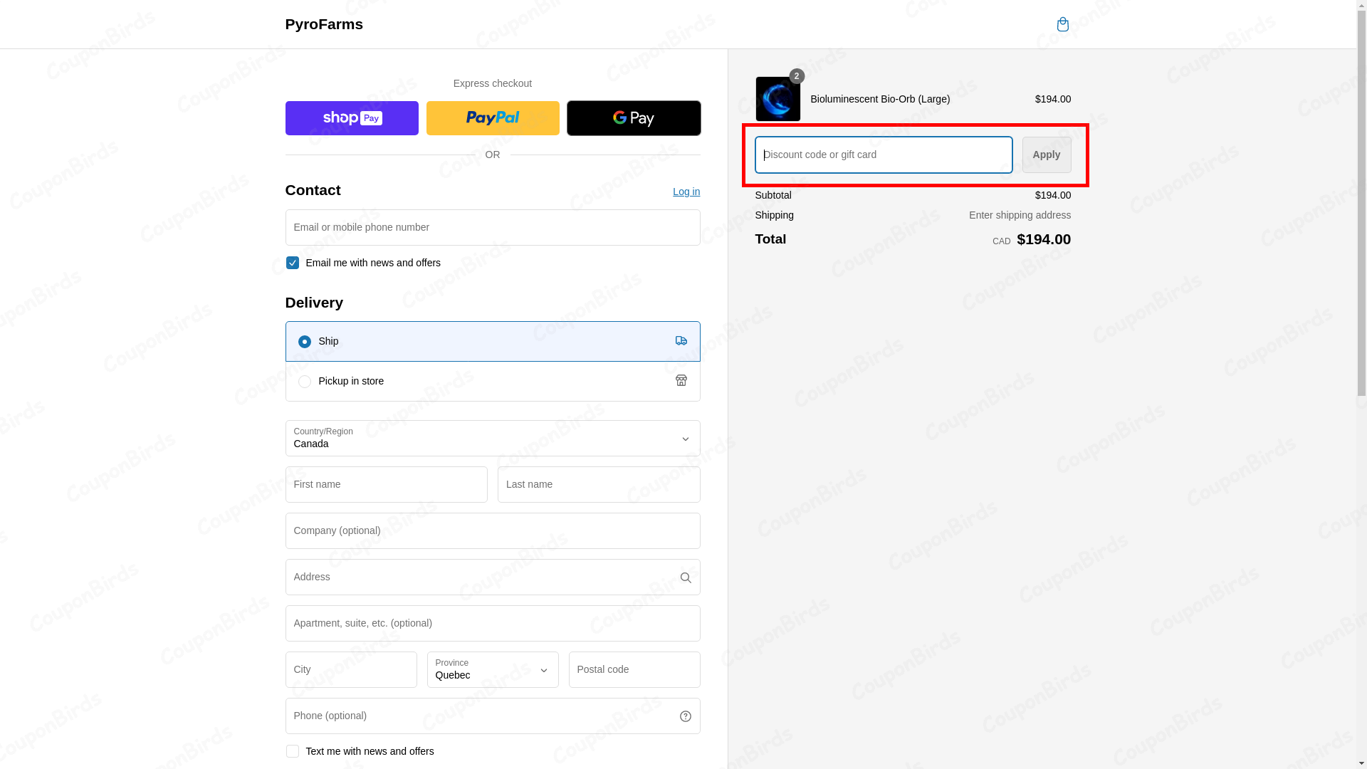 How to Redeem PyroFarms Coupon Code