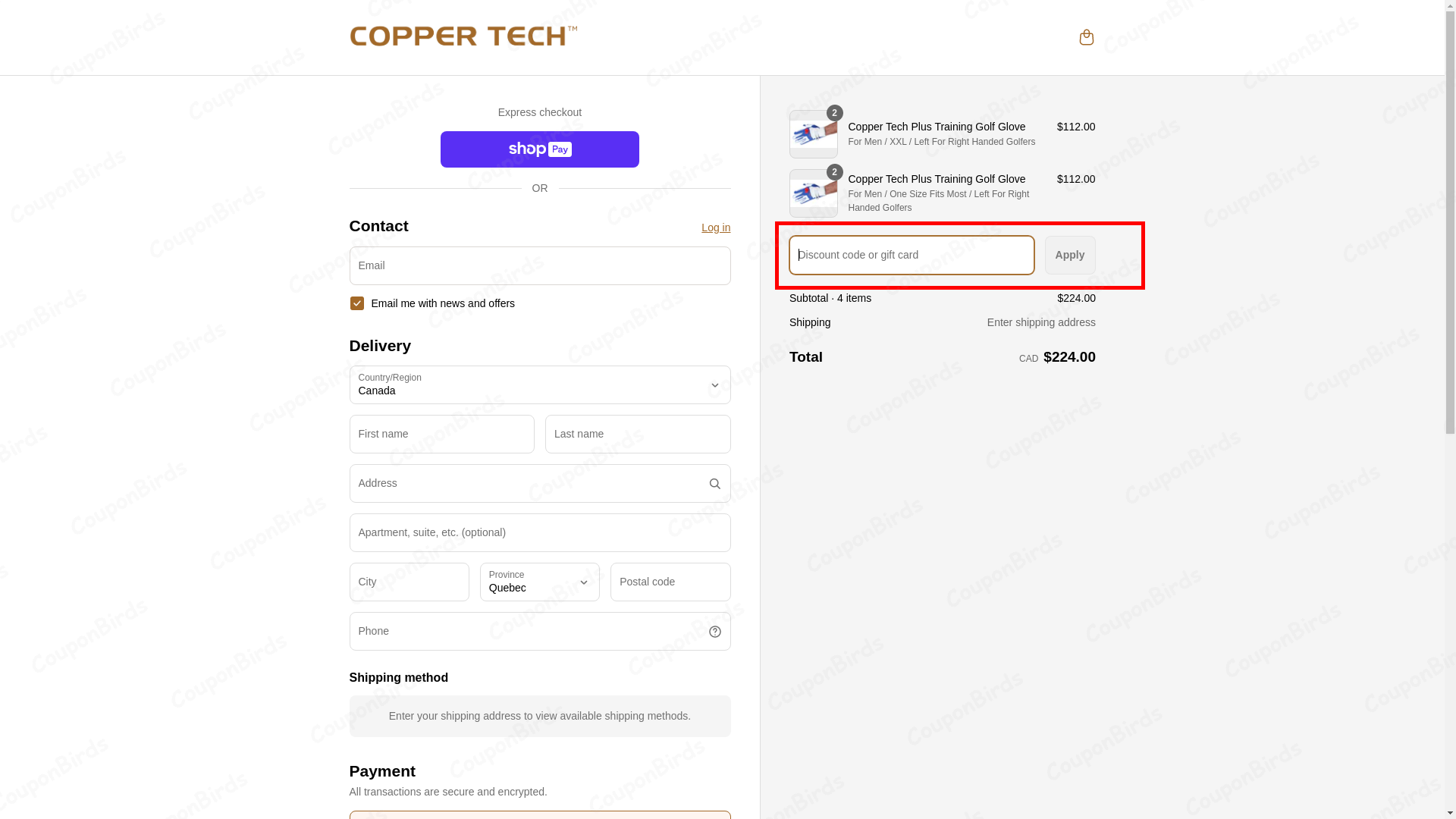 How to Redeem Copper Tech Gloves Coupon Code