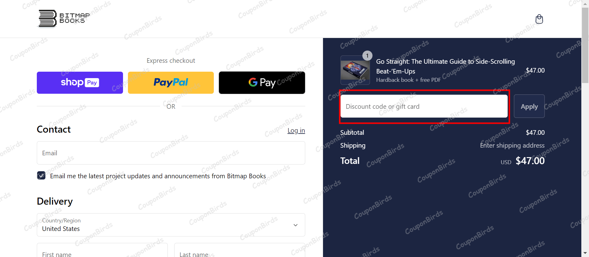 How to Redeem Bitmap Books Coupon Code